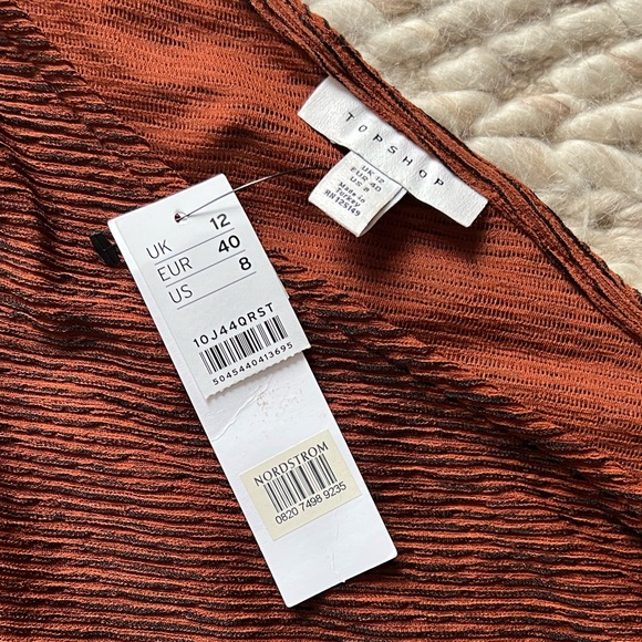 Topshop One-Shoulder Dress in Rich Rust - Picture 3 of 5